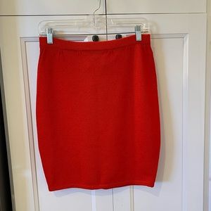 St John Knits Red Skirt